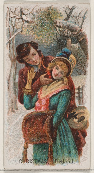 Noel, İngiltere, Duke marka sigaralar için Holidays N80 serisinden, 1890., 1890. by George S. Harris and Sons