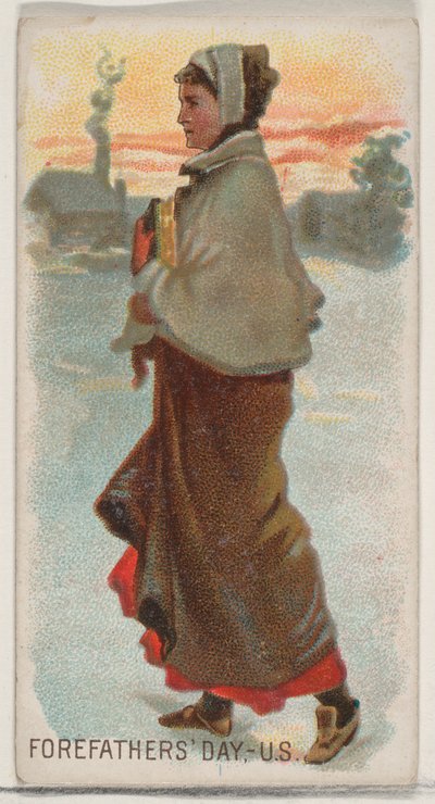 Atalar Günü, Amerika Birleşik Devletleri, Duke marka sigaralar için Holidays N80 serisinden,..., 1890. by George S. Harris and Sons