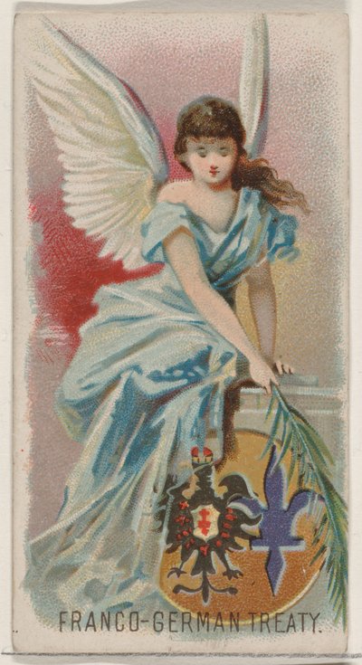 Duke marka sigaralar için Holidays N80 serisinden Fransız-Alman Antlaşması, 1890., 1890. by George S. Harris and Sons
