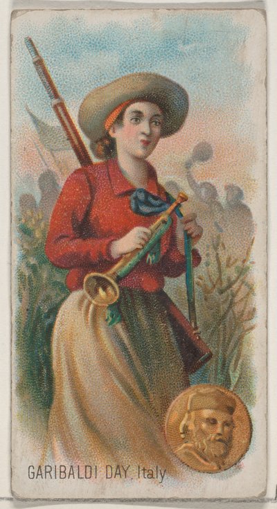 Garibaldi Day, İtalya, Duke marka sigaralar için Holidays N80 serisinden, 1890., 1890. by George S. Harris and Sons