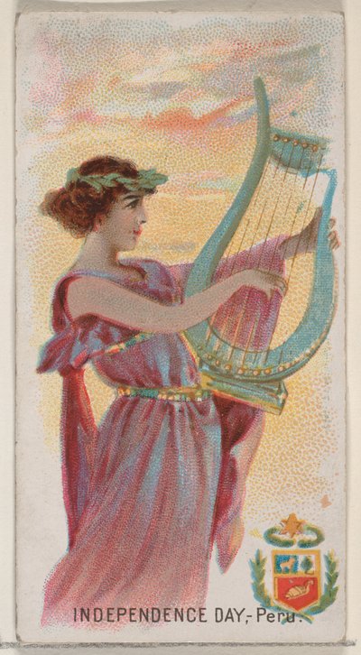 Bağımsızlık Günü, Peru, Duke marka sigaralar için Holidays N80 serisinden, 1890., 1890. by George S. Harris and Sons