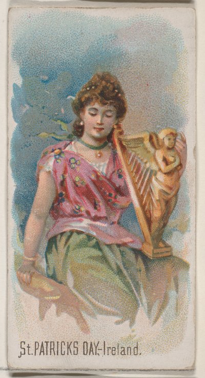 Aziz Patrick Günü, İrlanda, Duke marka sigaralar için Holidays N80 serisinden, 1890., 1890. by George S. Harris and Sons