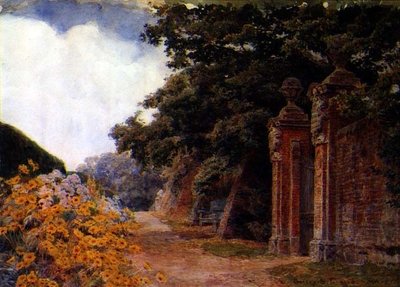 Duvarlı ve Geçitli Bir Bahçe Sınırı by George Samuel Elgood