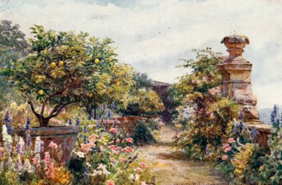 Toskana Bahçemiz (renkli taş baskı) by George Samuel Elgood