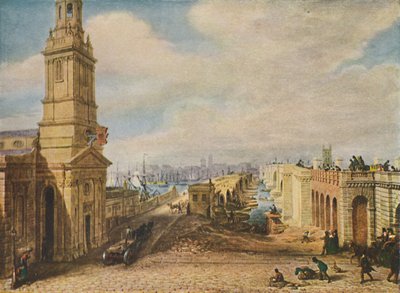 Londra Köprüleri Eski ve Yeni, 1831, 1920 by George Scharf