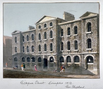 Giltspur Street Compter, Londra Şehri, 1812. by George Shepherd