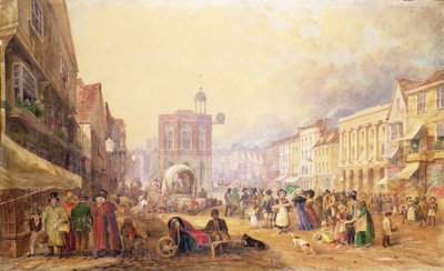 Gabriel's Hill'den Maidstone High Street, 1829 by George Shepherd