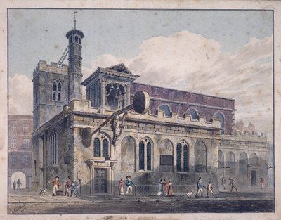 Batıda St Dunstan, Londra, 1811 by George Shepherd