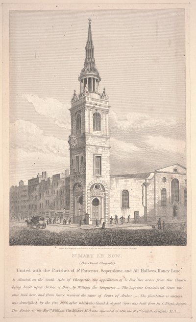 William Wise tarafından oyulmuş St. Mary Le Bow by George Shepherd