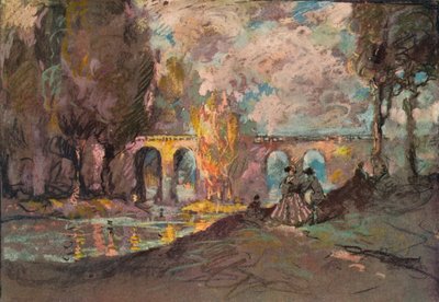 Bir Manzara Zaman Kroki, c1916 by George Sheringham