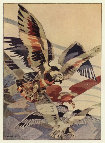 Büyük kartal onun için rüzgarlar yarattı (renkli taş) by George Sheringham