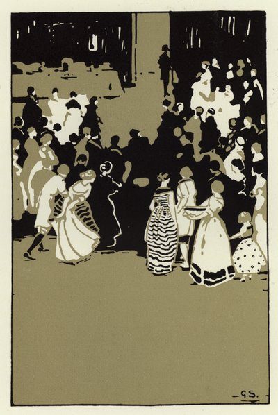 Gece her zaman büyük neşe ve şölenlerden biriydi (renkli taş) by George Sheringham