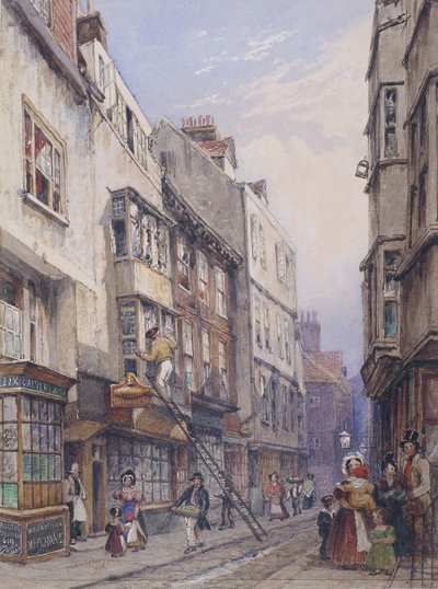 Chancery Lane yakınlarındaki Bell Yard, Londra, 1835 by George Sidney Shepherd