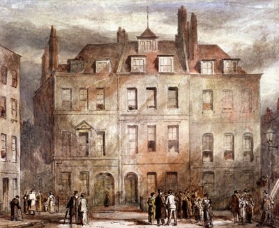 Şerif Mahkemesi, Red Lion Meydanı, Holborn, Londra, c1828 by George Sidney Shepherd