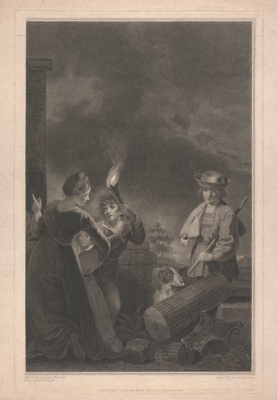 Şapelin Batı Penceresi, New College Oxford: Shepherd Boy and Dog, Kısmen Doğuş Penceresi by George Siegmund Facius