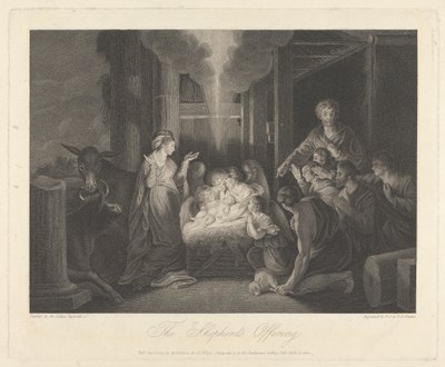 Şapelin Batı Penceresi, New College Oxford: Çoban Teklifi, Doğuş Sahnesi by George Siegmund Facius