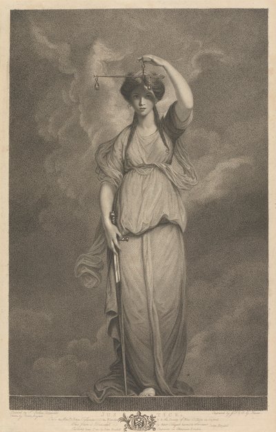 Şapelin Batı Penceresi, New College Oxford: Erdemler - Adalet by George Siegmund Facius