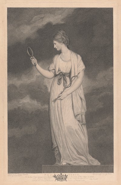 Şapelin Batı Penceresi, New College Oxford: Erdemler - Prudence by George Siegmund Facius