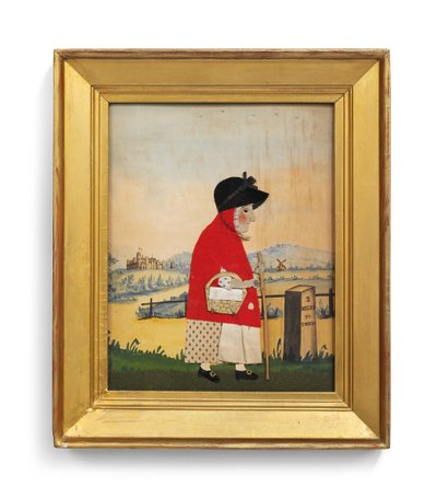Bir Kilometre Taşından Önce Kaz Kadın, c.1840 (kesilmiş keçe) (2563144 çifti) by George Smart