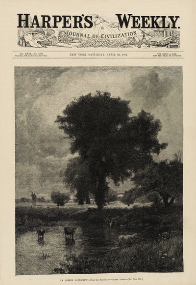 Havuzdaki Sığır (Bir Yaz Manzarası) (Harper