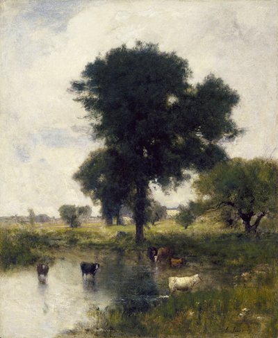 Havuzdaki Sığır (Bir Yaz Manzarası), 1880 by George Snr. Inness