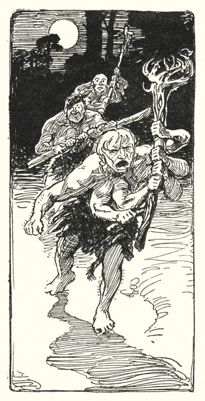 Jason ve Argonotlar: "Uyurken, korkunç adamlar üzerlerine indi" (lito) by George Soper