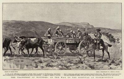 The Transport of wounded, on the Way to the Hospital at Bloemfontein  by George Soper