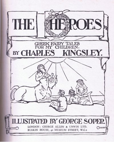Başlık sayfası tasarımı, George Allen ve Unwin 1929 tarafından yayınlanan The Heroes