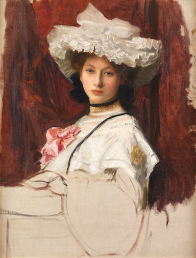 Portre Kroki (tuval üzerine yağlı boya) by George Spencer Watson