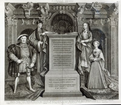 Familia Regia veya Henry VIII Ailesi, 1742 by George Vertue