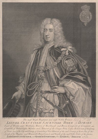 Lionel Cranfield Sackville, 1. Dorset Dükü by George Vertue