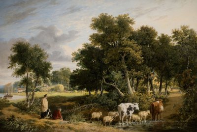 Manzara - Bir Dereyi Geçen Sığır, 1831. by George Vincent
