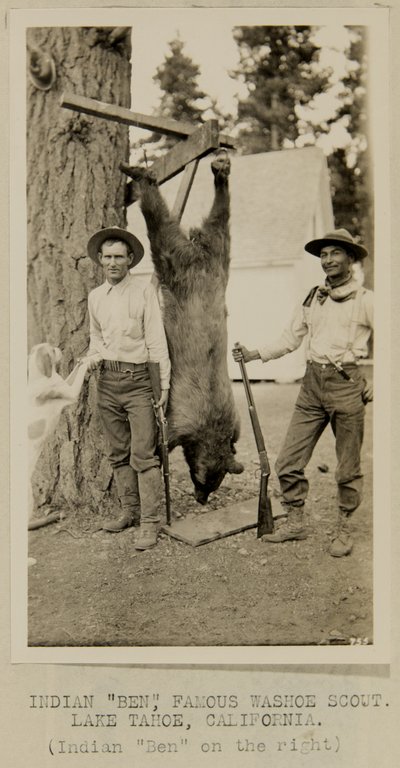Hintli "Ben", ünlü Washoe İzcisi. Tahoe Gölü, Kaliforniya by George W. Ingalls