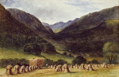 Hasat Zamanı, Llyn Crafnant, Kuzey Galler, 1869 by George Augustus Wallis