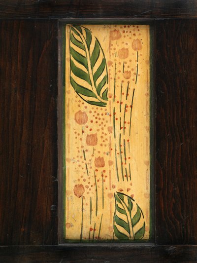 Dekoratif duvar paneli (boyalı meşe) by George Walton