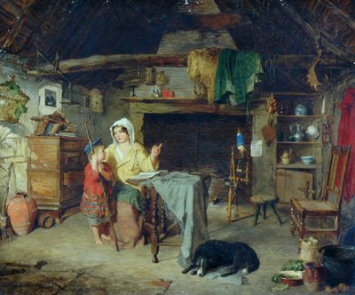 Ettrick. Çoban Çocuk İlk izlenimlerini annesinden alıyor, 1858 by George Washington Brownlow