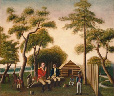 Marion, İngiliz Subayı Tatlı Patates Üzerine Ziyafet Ediyor, 1848. by George Washington Mark