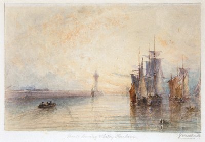 Whitby Limanından Ayrılan Gemiler (suluboya) by George Weatherill
