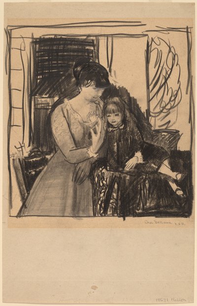 Anne ve Annesi, 1917. by George Wesley Bellows