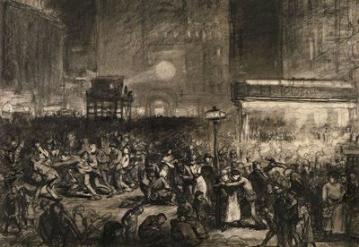 Seçim Gecesi Times Meydanı, 1906. by George Wesley Bellows