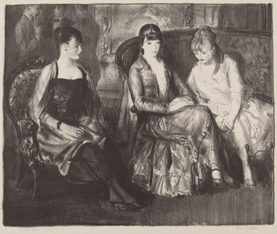 Elsie, Emma ve Marjorie, ikinci taş, 1921. by George Wesley Bellows