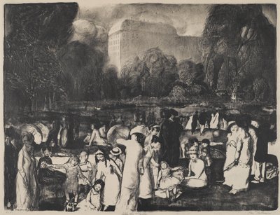 Parkta, Işık, 1916 by George Wesley Bellows