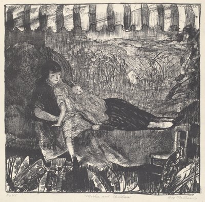 Anne ve Çocuklar, 1916. by George Wesley Bellows