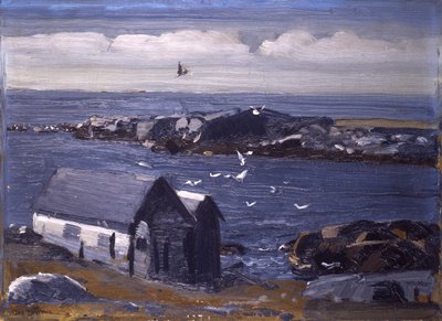 Martılar, Monhegan, c.1913 by George Wesley Bellows