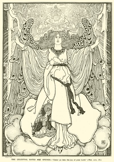 Göksel Kapılar Açıldı (gravür) by George Woolliscroft Rhead