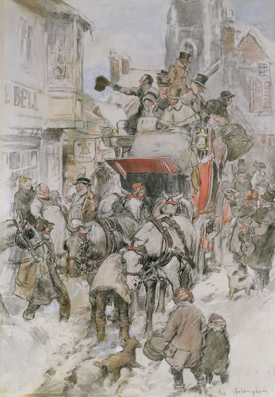 Noel Posta Arabası (kalem, tuvalet ve gövde rengi) by George Wright