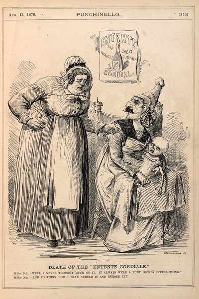 'Entente Cordiale'nin Ölümü, 1870 (ahşap gravür) by George and Hammar, George Wevill