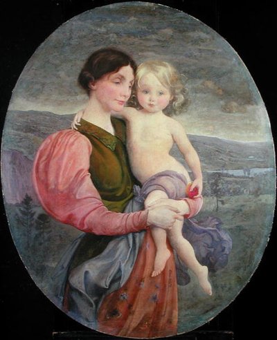 Anne ve Çocuk: Modern Bir Madonna by George de Forest Brush or Brusch