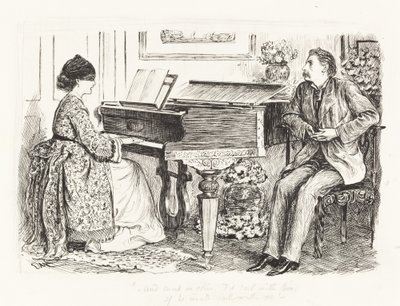 "--Ve sis ya da parıltı, benimle yelken açsaydı, onunla yelken açardım--" by George du Maurier