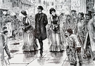 Alt siparişlerin incelenmesi. George du Maurier (1834-1896) Fransız-İngiliz karikatürist ve yazar by George du Maurier